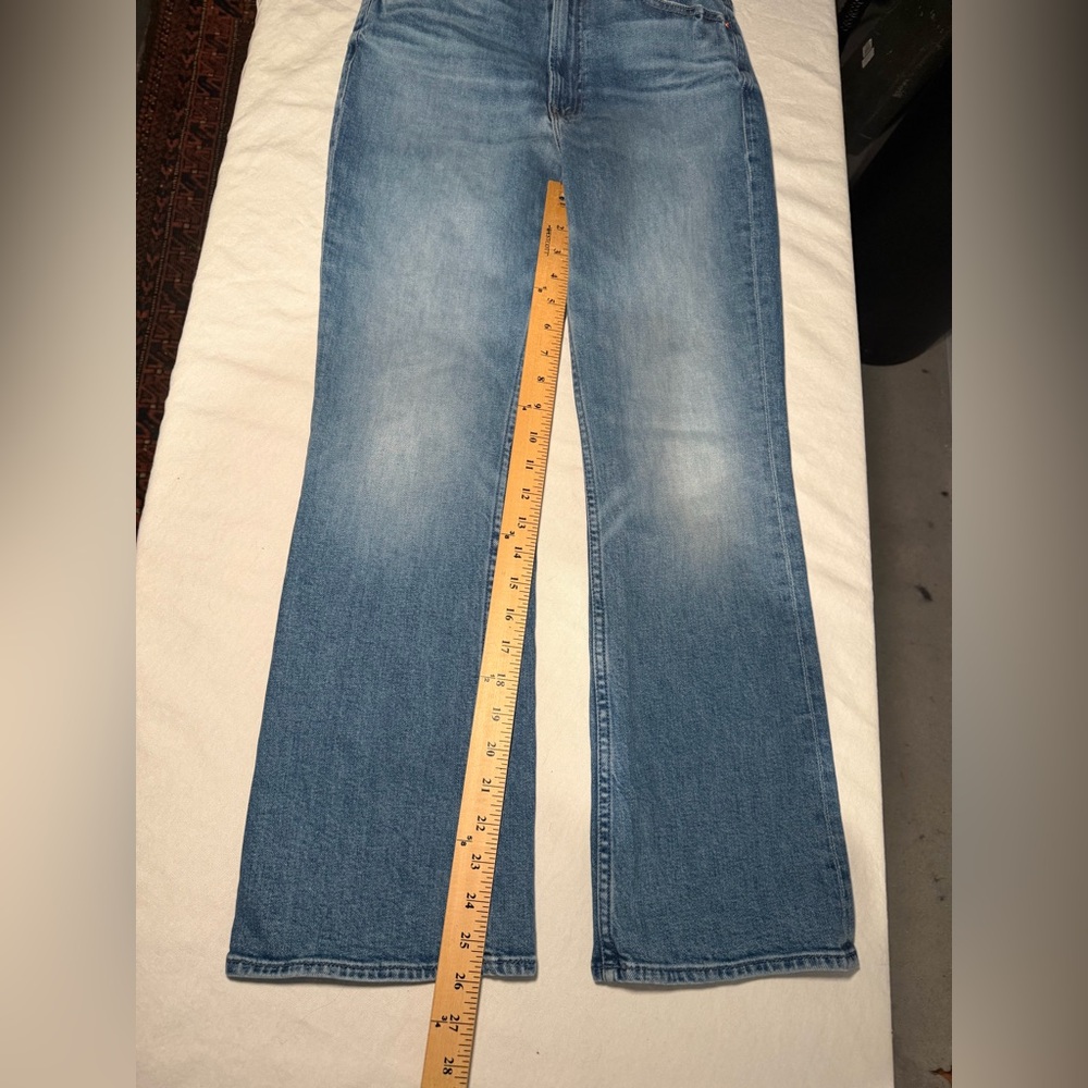 MOTHER Light Blue Straight Leg Jeans - Picture 5 of 7